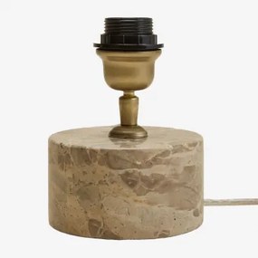 Base Para Candeeiro De Mesa Em Pedra Natural Orlena Mármore Bege Panther - Sklum