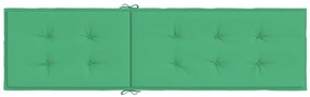 Almofadão para cadeira de terraço (75+105)x50x4 cm verde