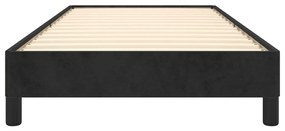Estrutura de cama 90x190 cm veludo preto