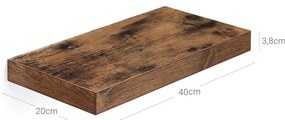 Prateleira flutuante 40 x 20 x 3,8 cm Castanho vintage