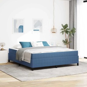 vidaXL Estrutura da Cama com colchão Azul 180 x 200 cm tecido