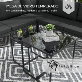 Conjunto de Móveis de Jardim 7 Peças Conjunto de Móveis de Terraço Inc