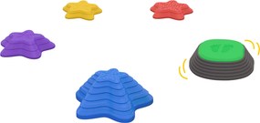 ZONEKIZ Conjunto de Pedras de Apoio para Crianças a partir dos 3 Anos, 5 Pedras, antiderrapantes, até 80 kg, Design estrela-do-mar | Aosom Portugal