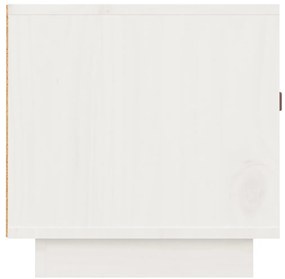 Móvel de TV 80x34x35 cm madeira de pinho maciça branco