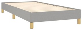 Estrutura de cama sem colchão 90x200 cm tecido cinzento-claro