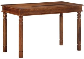 Mesa de jantar 120x60x77 cm madeira maciça de acácia