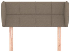 Cabeceira cama abas tecido 93x23x78/88 cm cinzento-acastanhado