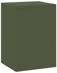 Suportes de Planta para Exterior Pilar 2 pcs Verde Azeitona 24x24x35 c