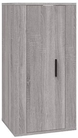 Conjunto móveis de TV 4 pcs madeira processada sonoma cinza