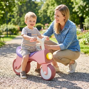 Bicicleta de Equilíbrio Infantil, 54 x 29 x 45 cm, Com Luz e Música, cor-de-rosa