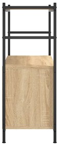 Estante 80x30x78,5 cm derivados madeira/ferro carvalho sonoma