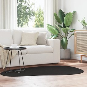 Rug "HUARTE" de Pile Curto, Macio e Lavável Preto 120x170 cm