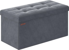 Banco entrada ou quarto arrumação carregável até 300 kg 38 x 76 x 38 cm Cinzento Escuro