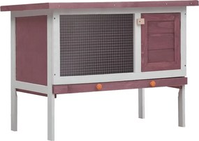 vidaXL Coelheira de exterior 1 piso madeira castanho