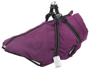 casaco para cães com arnês impermeável reflexivo roxo L68