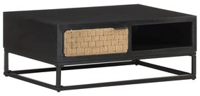 vidaXL Mesa de centro 90x60x35 cm madeira de mangueira maciça