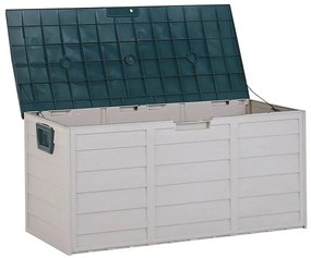 Caixa para exterior creme e verde 112 x 50 cm LOCARNO Beliani