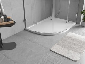 Mexen Flow Base de duche semicircular assimétrico slim direito 90 x 80 cm, branco brilho - 46Q108090R