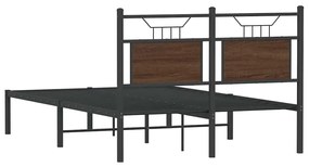 Estrutura cama s/ colchão derivados madeira carvalho castanho