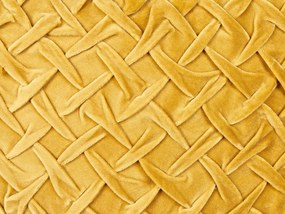 Conjunto de 2 almofadas decorativas em veludo amarelo 30 x 50 cm CHOISYA Beliani