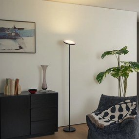 Candeeiro de pé moderno preto com LED regulável RGB com controlo remoto - Sjors