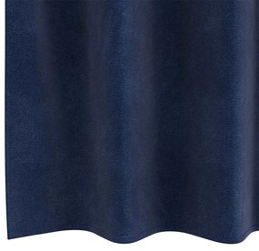 Cortinas Blackout vidaXL com Ilhós 2 pcs Veludo Azul Escuro