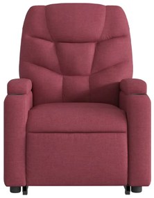 Poltrona de massagens reclin. elevatória tecido vermelho tinto