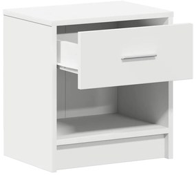 Mesas de cabeceira 2 pcs com gaveta 39x28x41 cm branco