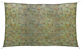 vidaXL Rede de camuflagem com saco de armazenamento 2x7 m verde