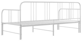 Estrutura sofá-cama de puxar 90x200 cm metal branco
