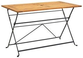 7 pcs conjunto dobrável de jantar p/ jardim acácia maciça