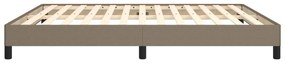 Cama sem colchão 160x200 cm tecido castanho-acinzentado