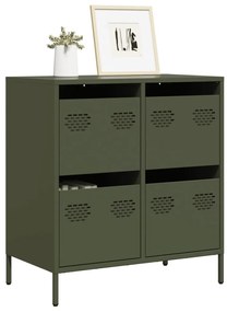 Aparador 68x39x73,5 cm aço laminado a frio verde-azeitona