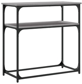 Mesa consola 75x35,5x75 cm derivados de madeira cinzento sonoma