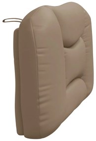 Almofadão de cabeceira 100 cm couro artificial cappuccino