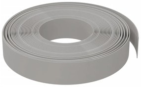 Bordas de jardim 4 pcs 10 m 10 cm polietileno cinzento