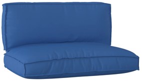 vidaXL Conjunto de Almofadas de Palete 2 Peças Azul Royal Tecido Oxford