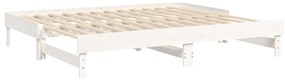 Sofá-cama de puxar 2x(80x200) cm pinho maciço branco