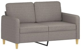 Sofá 2 lug. +almofadas decoração 120cm tecido cinza-acastanhado