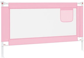 Barra de segurança p/ cama infantil tecido 140x25 cm rosa