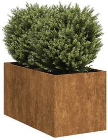 Floreira enferrujada 40x80x40 cm aço resistente