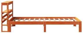 Cama sem colchão 75x190 cm madeira de pinho maciça castanho-mel
