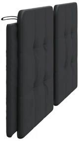 Almofadão de cabeceira 200 cm couro artificial preto