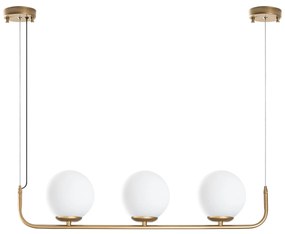 Chandelier Faruk – Dourado – Diâmetro de Cap 15 cm (3 Peças), Comprime
