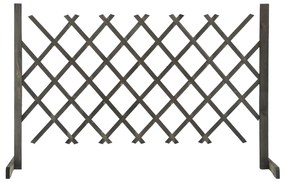 vidaXL Vedação em treliça para jardim 120x90 cm abeto maciço cinzento