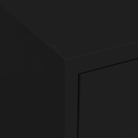 Armário de arrumação aço 80x35x101,5 cm preto