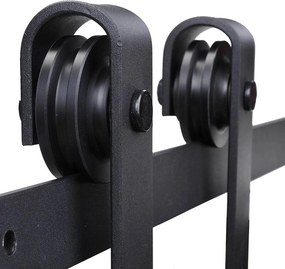 Kit para porta de correr (PORTA NÃO INCLUIDA), sistema de encaixe para portas com espessura de 35-45 mm e largura máxima de 1 m, capacidade de 100 kg,