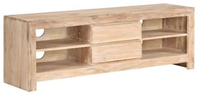 Móvel TV madeira de acácia maciça 120x30x40 cm castanho claro