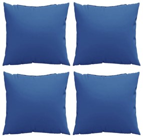 Almofadas de sofá 4 pcs 40x40 cm tecido azul