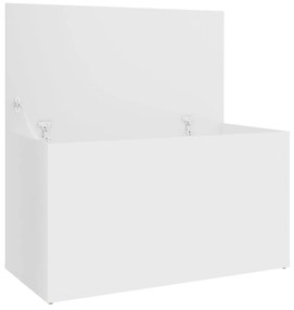 Arca de arrumação 84x42x46 cm madeira processada branco